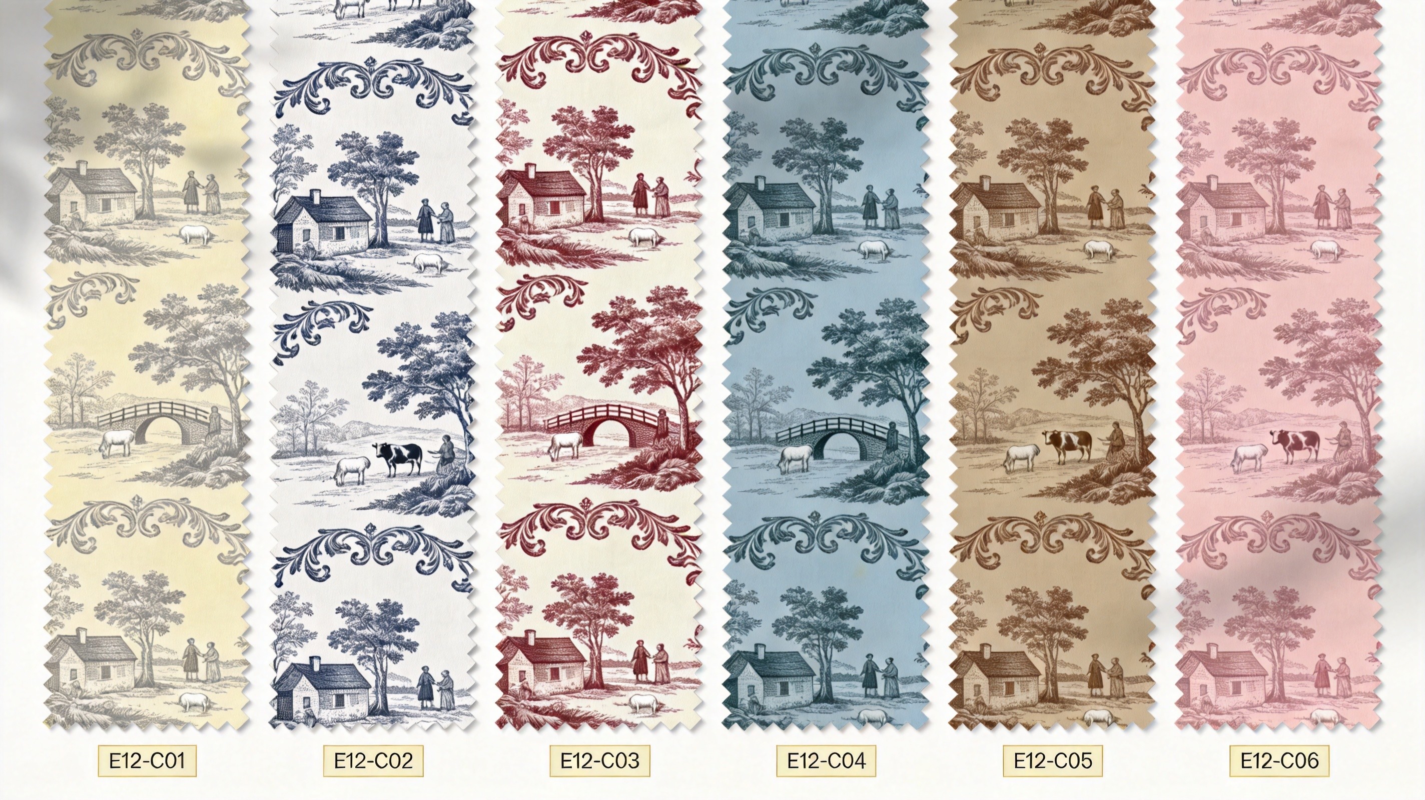 E12 Toile de Jouy 6 colorways