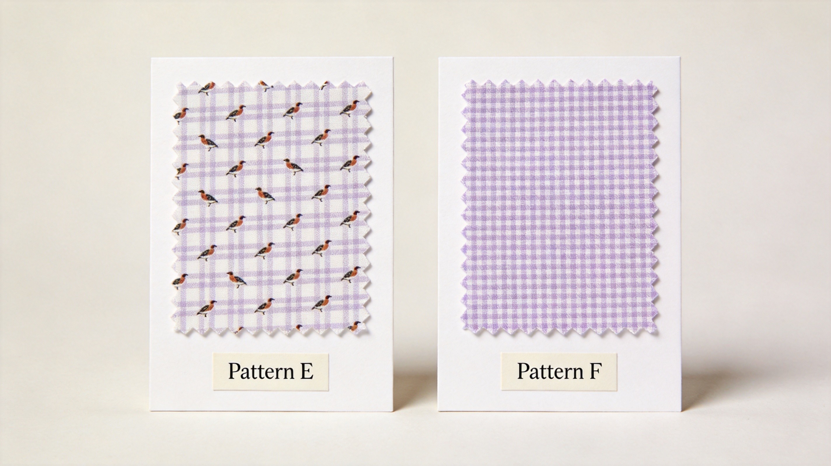 Pattern E-F gingham check cards