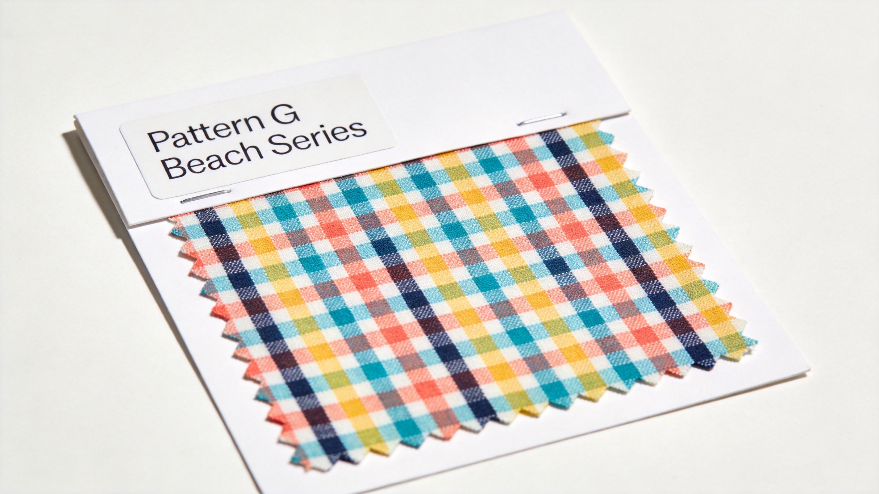 Pattern G gingham beach series card