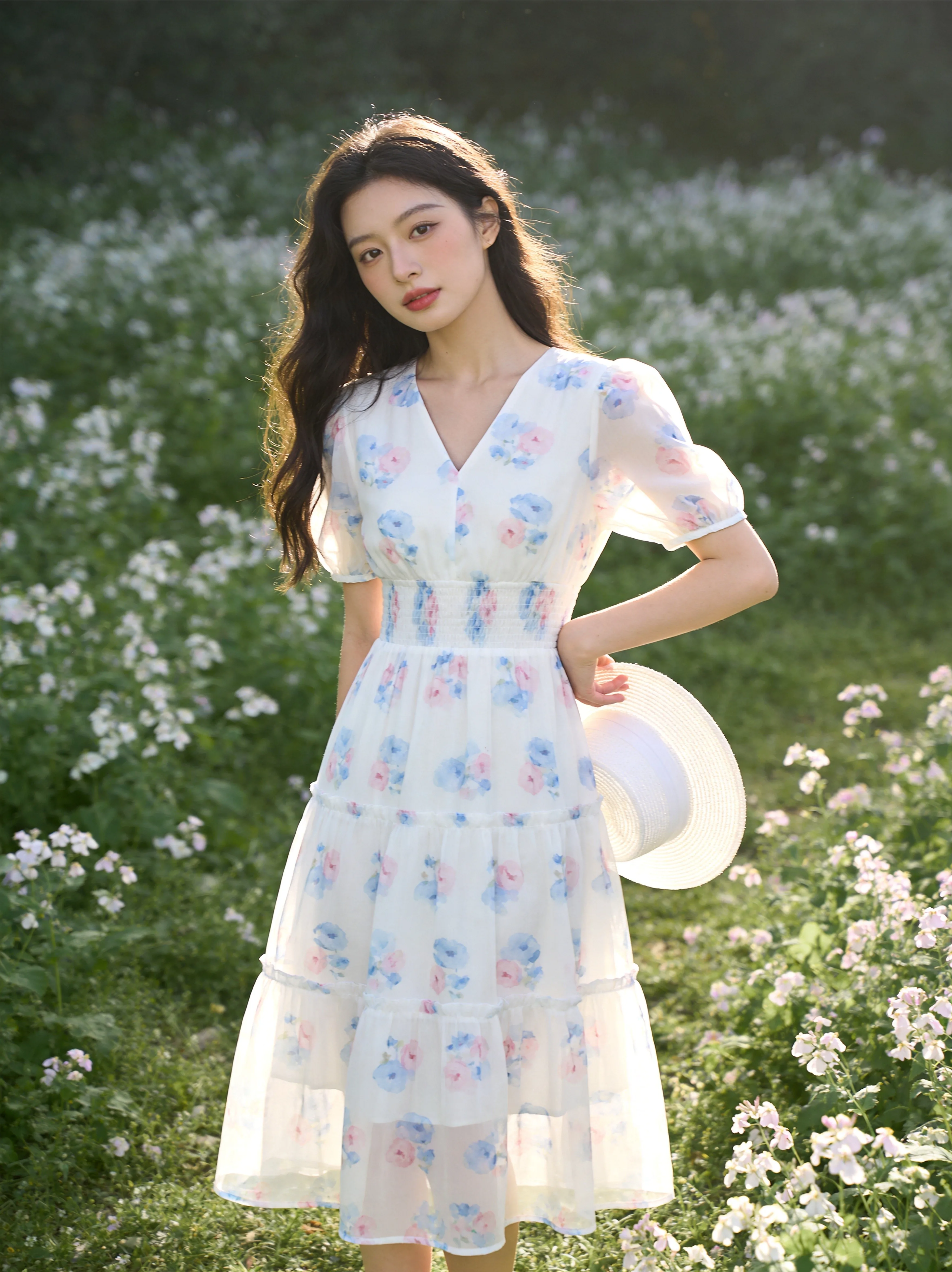 樱花印花女装效果