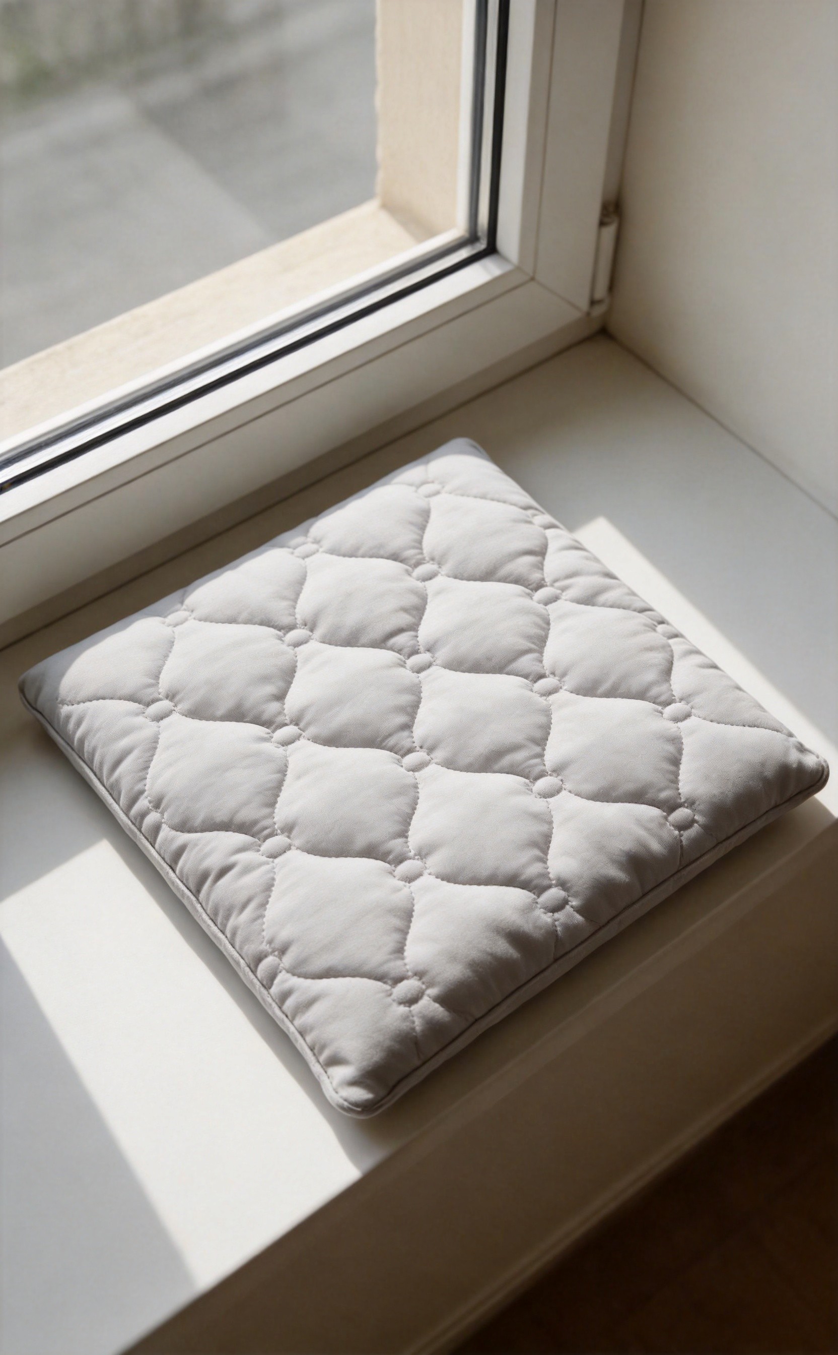 Window seat cushion made with Q-02 quilted fabric